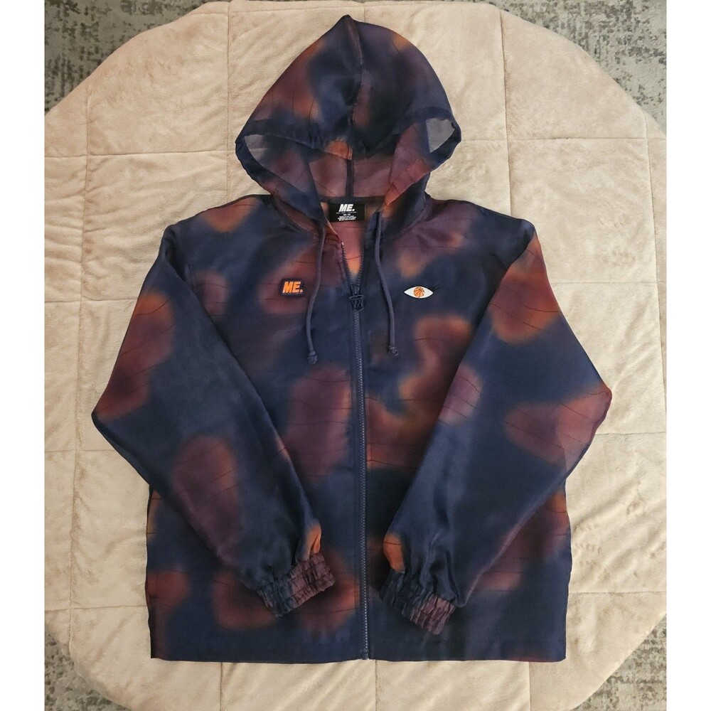 Melody Ehsani ME. Organza Zip Up Hoodie Jacket Eye Basketball Graphic Sheer XS